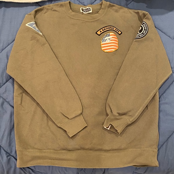 Vintage A Bathing Ape patchwork crewneck sweater - Picture 3 of 9